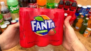 Big Coca Cola, Monster, Fanta, Chupa Chups, Mtn Dew, Many Soft Drinks and Mentos