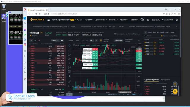 🚩Остановка торговли и перевод на другую торговую пару ★ Торговый бот на Binance (SpotBOT)