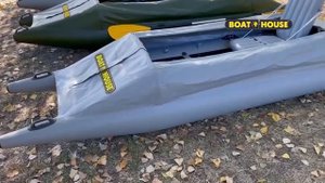 Надувная байдарка с выносным транцем   Inflatable kayak with outboard transom BOATHOUSE Trim