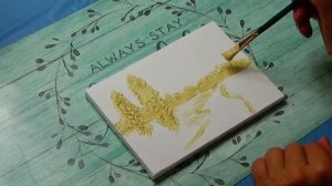 Рисуем осенний пейзаж с использованием шпаклевки