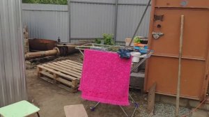 Летний душ на даче своими руками из профильной трубы и профлиста