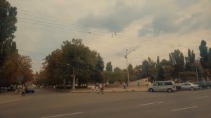 Кишинев 15,09,2019 из окна троллейбуса № 4 осенним днем едем на Ботанику