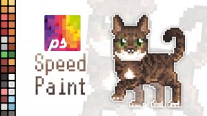 Pixel Art. Cat. Speedpaint