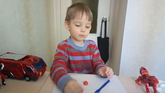 Как слепить робота из пластилина??! /красный робот смотреть онлайн