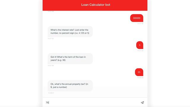 Engati Bot Marketplace - Loan Calculator Bot Template