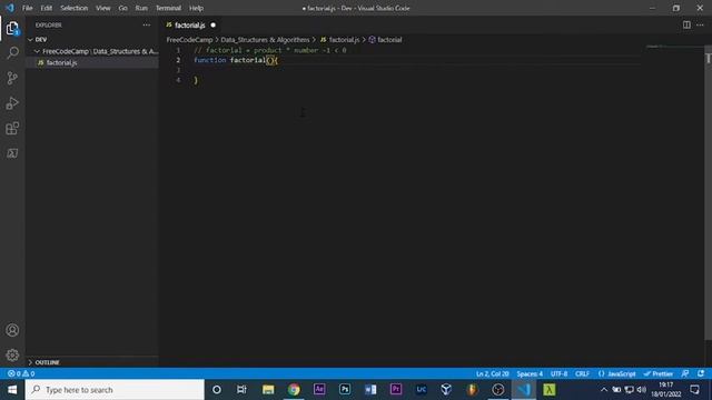 Factorial of a Number using Javascript