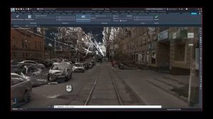 Анимация движения в кабине трамвая внутри облака точек Civil 3D