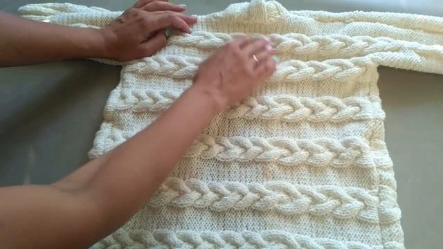 Кардиган спицами. Поперечное вязание. Ответы на вопросы. смотреть онлайн