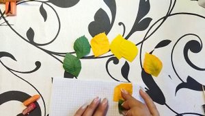 МК/ Осенние листья из фоамирана. Заколка для волос.