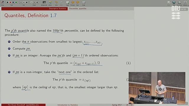 Lec 1 | Statistics - Quantiles (Part 7/9) смотреть онлайн