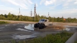 Вездеход Зырянин-211 4x4 в полете.