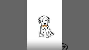 Учимся рисовать : далматинца                  Learning to draw : Dalmatians