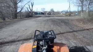 весенние покатушки на мотоблоке