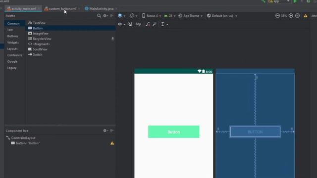Custom Buttons Design - Android Studio Tutorial смотреть онлайн