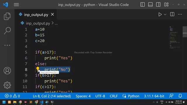 2. PYTHON || IF || IF-ELSE || IF-ELIF-ELSE