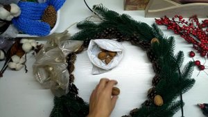 НОВОГОДНИЙ ВЕНОК своими руками МК.