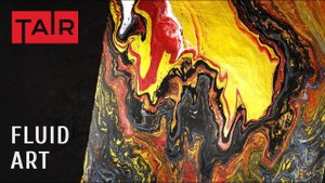 Акриловая заливка с золотой краской. Техника fluid art "жидкий акрил" с акриловыми красками.