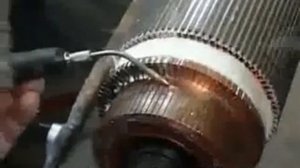 Пайка выводов на коллектор электродвигателя.