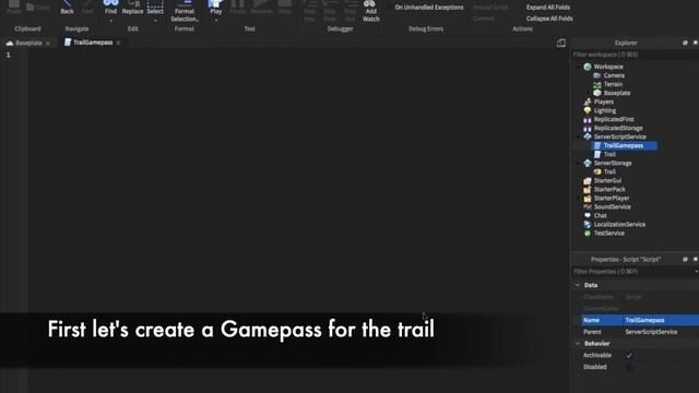 How to make a trail gamepass | Roblox Studio смотреть онлайн