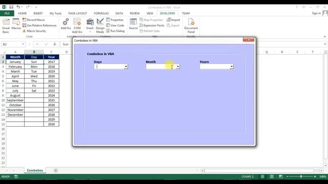 Combobox In VBA User form смотреть онлайн
