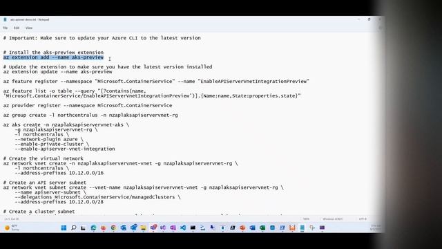 Azure Kubernetes Service cluster with API Server VNet Integration (Preview)