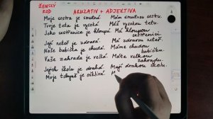Курс чешского 12.2: Винительный падеж женского рода