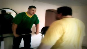 Сергей Павлик, тренажёрный зал "11 район", жим 280кг