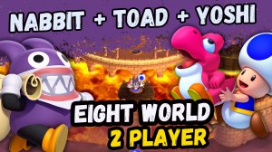 New Super Mario Bros. U Deluxe – 2 Players World 8 (Nabbit + Blue Toad)