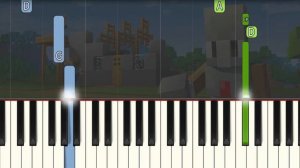 C418 - Sweden Minecraft (SLOW) Both Hands Easy Piano Tutorial