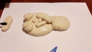 Cнеговик из соленого теста, лепим снеговика!!!