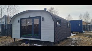 Баня Квадро Хаус 5х6 с панорамным остеклением