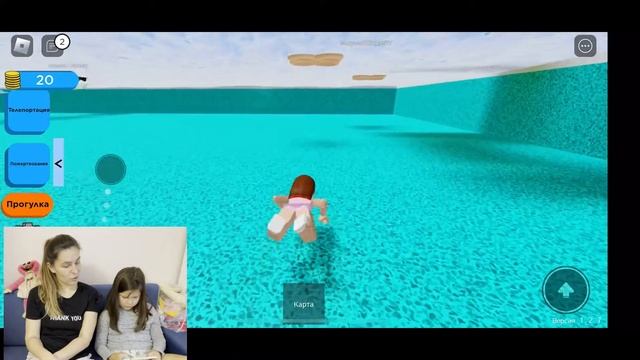 РОБЛОКС АКВАПАРК КАТЯ ИГРАЕТ В ROBLOX Самая крутая горка в игре #роблокс смотреть онлайн