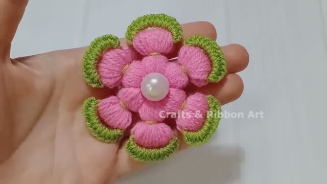 Это так мило!! Превосходный способ изготовления цветов из шерсти с помощью ручной вышивки вилкой