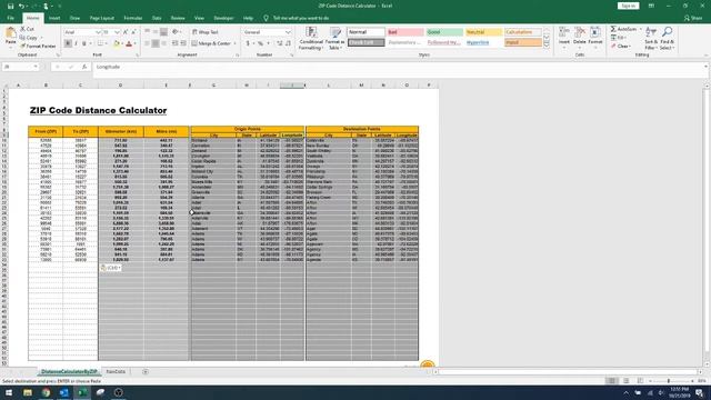 Bulk Calculate Distance Between 2 ZIP Codes in Excel смотреть онлайн