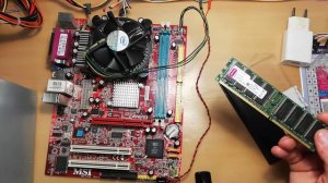 Остатки компа из сарая. Запуск старой материнской платы msi 7103 ver 1
