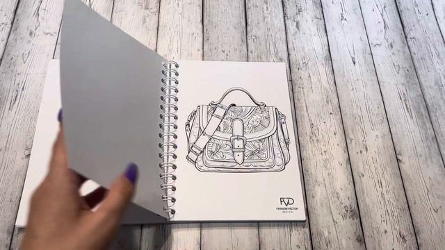 Обзор раскраски «Сумки» от fashion vector design