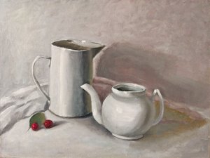 Картина Белое на белом. Живопись маслом