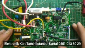 Bosch inverter klima e1 arızası çözümü elektronik kart tamiri, e1 haberleşme hatası , tamir ve test