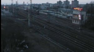 Электропоезд ЭД4МКу отправляется со станции Тверь на Москву