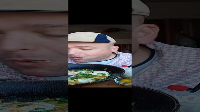 ОБЖОР картошка с яичницей/перекус/мукбанг/мокпанроссия