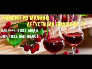 Ратафия из малины. Дегустация подшофе))) Блогеры тоже люди, они тоже выпивают!.