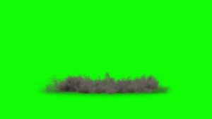 черный дым на зеленом фоне, хромакей
