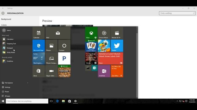 3. Персонализация меню Пуск в Windows 10