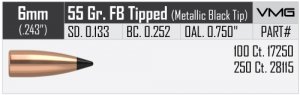 Пуля Nosler Varmageddon 6mm .243 55gr 3,6грамм FB Tipped ВС-0,252.mp4