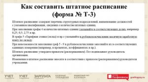 Как составить штатное расписание форма Т 3