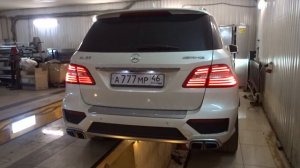 Спортивная выхлопная система на Mercedes w166 ML63 AMG