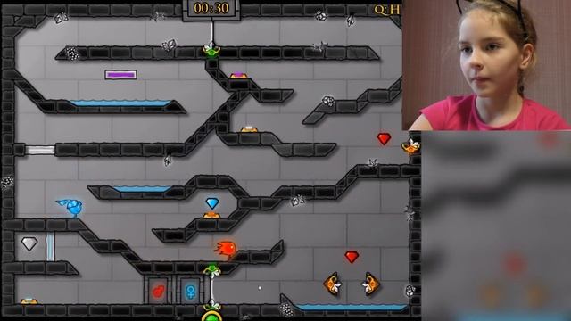 Играем в игру Огонь и Вода Хрустальный Храм (прохождение 2 игра) смотреть онлайн