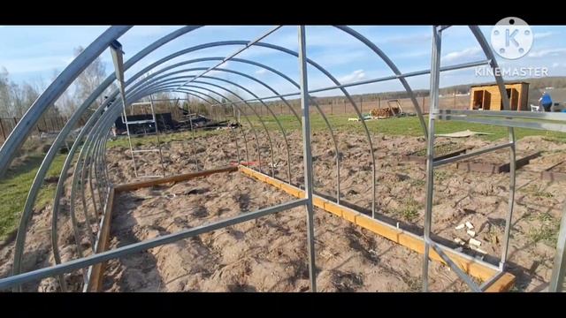 Установка теплици своими руками #теплица #теплицасвоимируками