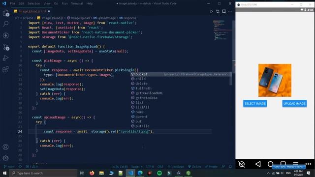 Upload File Or Document In Firebase Storage | React Native With Firebase Tutorial In Hindi #14