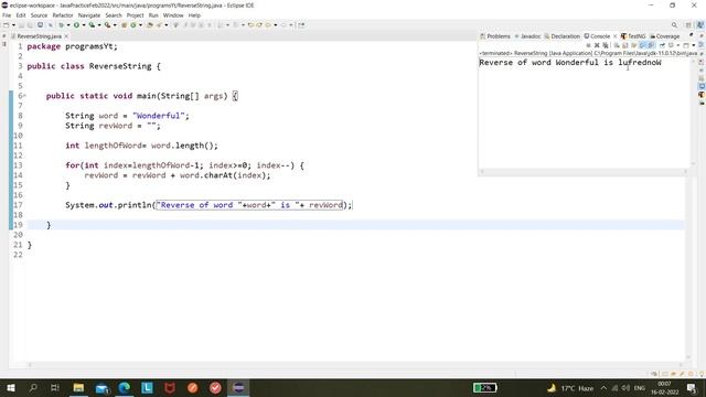 #1 Reverse a String using Java смотреть онлайн